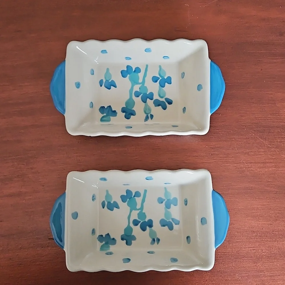 Ramekin Dip Set & Serving Dish 3 Piece Set  Love & Daisies NWOT